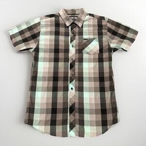Zoo York Skateboard/Streetwear Brand Short Sleeve Plaid Button Up size M